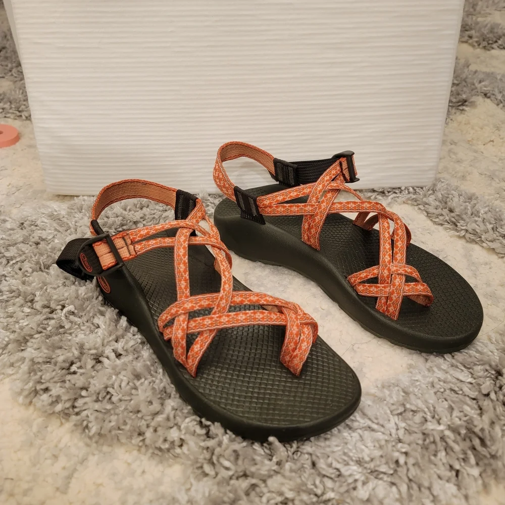 Chaco Women's Orange Patterned Z/Cloud Strappy Sandals